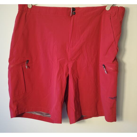 Reel Life Fishing Shorts 9" Mens XL Large Red Stretch Cargo Outdoor Water Sports - Picture 1 of 8